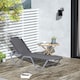 image 2 of Outsunny Sun Lounger Relaxer Recliner with 5-Position Adjustable Backrest Silver