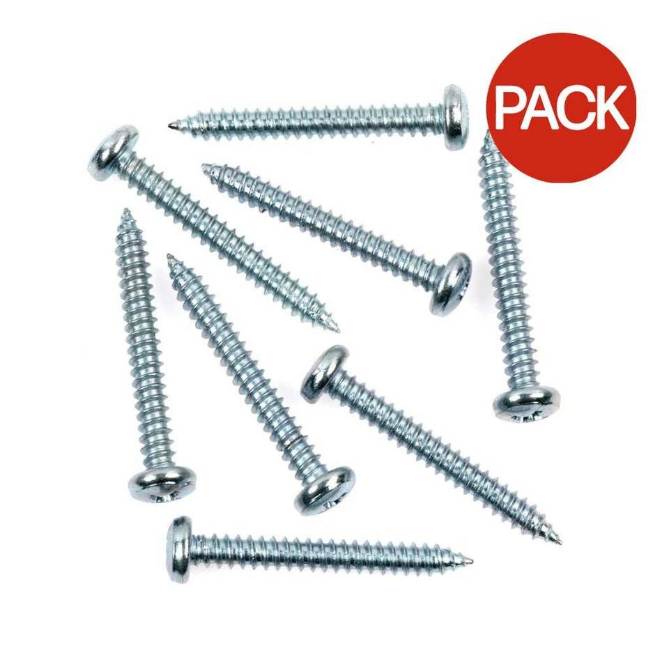 Picardy Self Tapping Panhead Screw (Pack Of 200) - Silver - 4 x 25mm