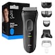 image 1 of Braun Series 3+ Electric Shaver, Beard Trimmer Attachment, Dry, 3000BT, Grey