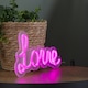 image 9 of 30cm Light up Neon Effect Love Sign in Pink with 111 LEDs