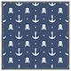 image 1 of Anchor with skull & bones (Picutre Frame) Grey | L