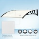 image 7 of Outsunny Outdoor Window Door Canopy Fixed Awning Porch UV Water Cover White White | White