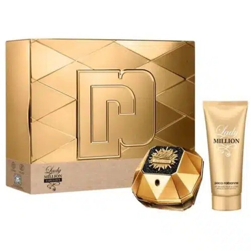 image 1 of PACO RABANNE LADY MILLION FABULOUS GIFT SET 80ML EDP + 100ML BODY LOTION.