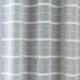 image 3 of Pair of Antigua Grey Chenille Stripe Voile Panels 54 inch (137 cm) Light Filtering Eyelet Linen-Look Voile Panels for Bedroom and Living Room