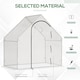 image 4 of Outsunny Walk-In Portable Greenhouse Mini Grown House Steel Frame Window White