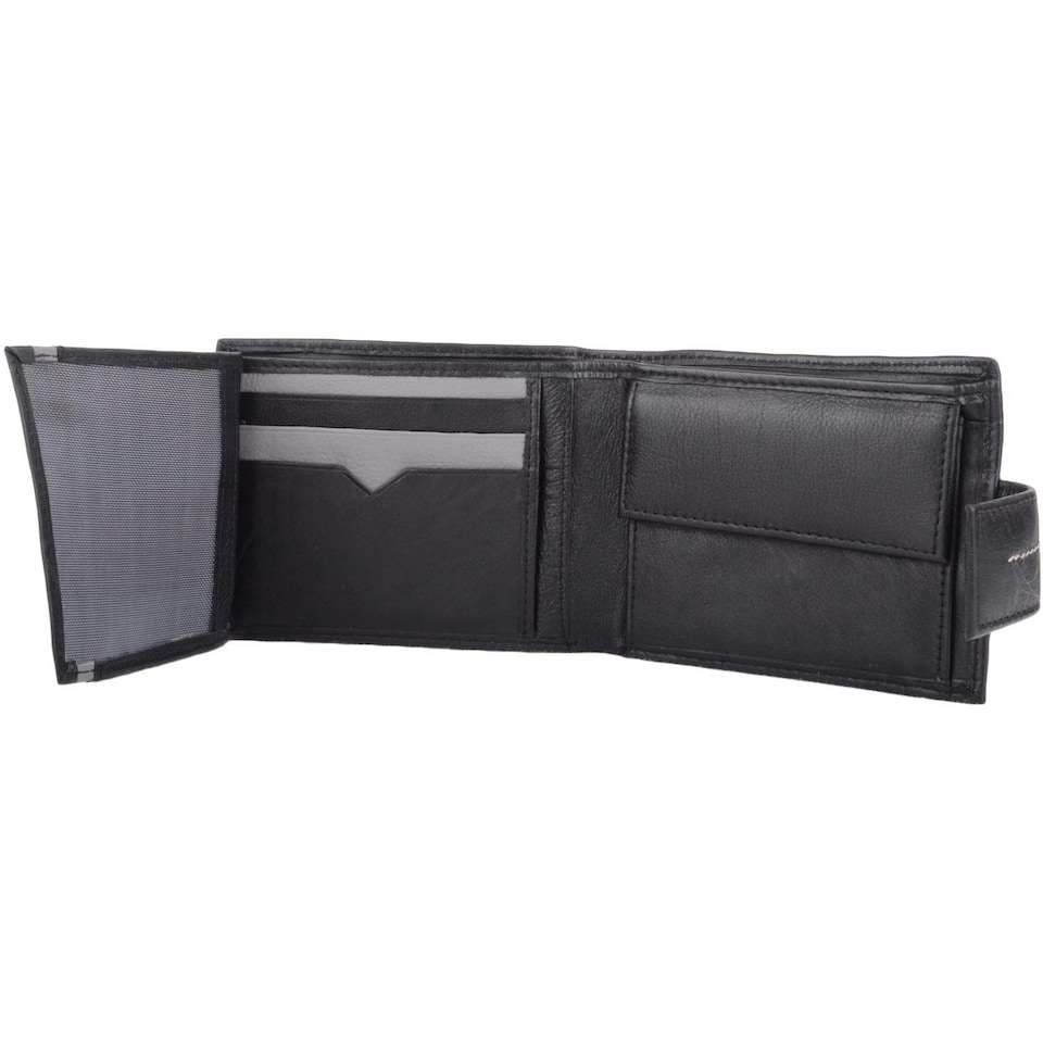 image 1 of Soft Leather Tri-Fold Money / Credit Card Holder / Wallet Brown