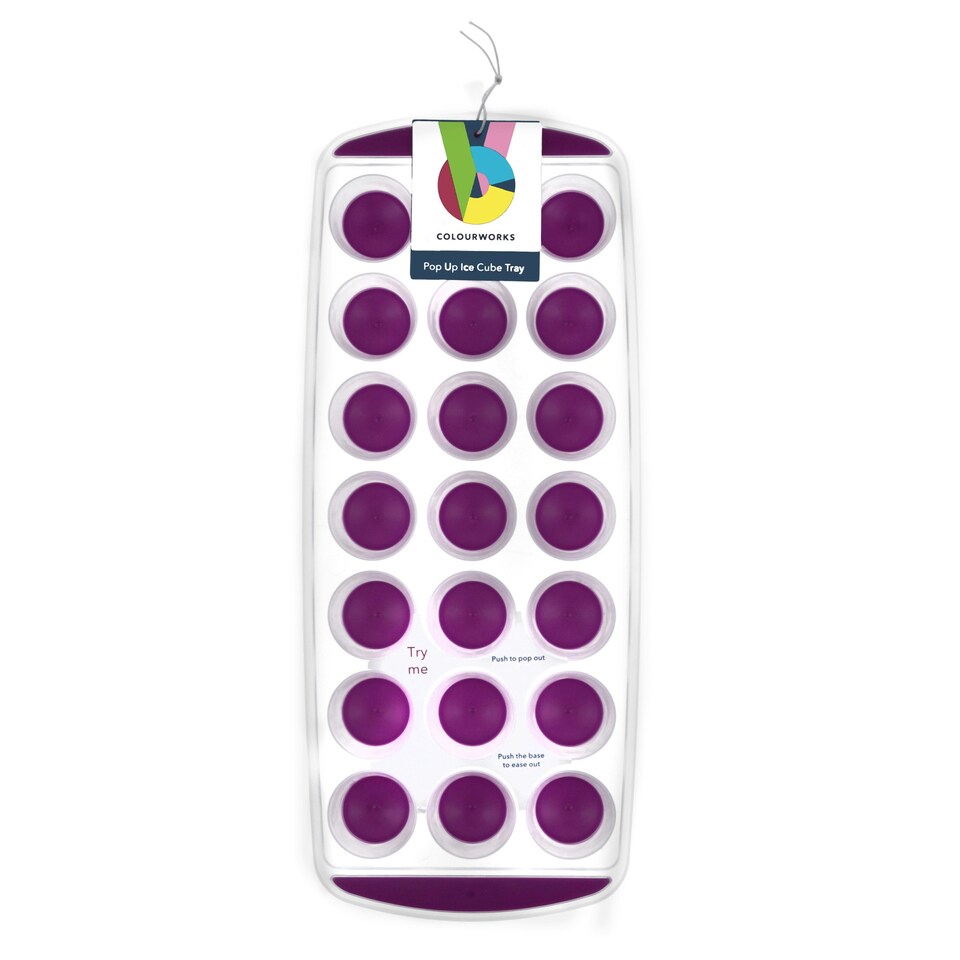 image 1 of Colourworks Silicone Ice Cube Tray Purple