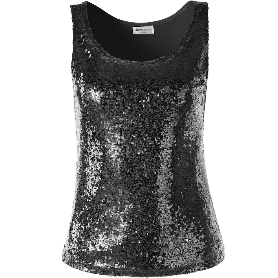 image 1 of Sleeveless Sequin Top - Women's | Black | black | S | 1