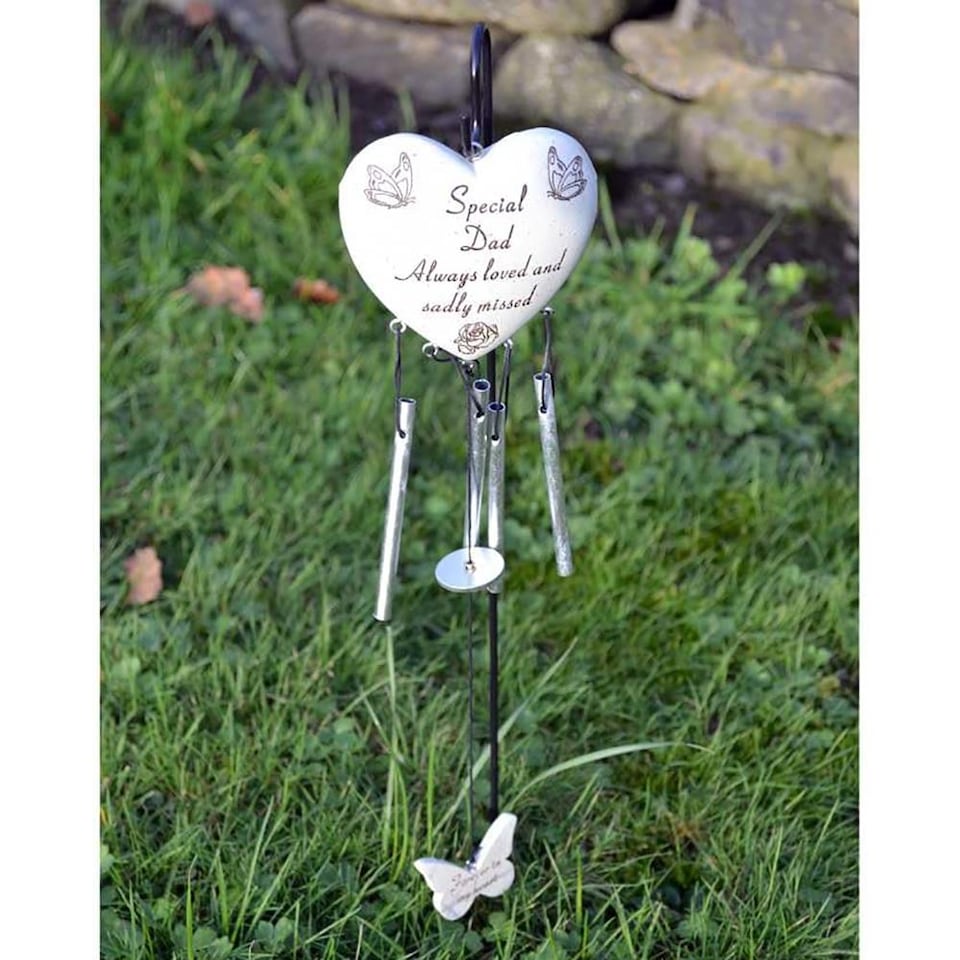 image 1 of Special Dad Hanging Wind Chime Graveside Memorial Decoration Plaque Outdoor