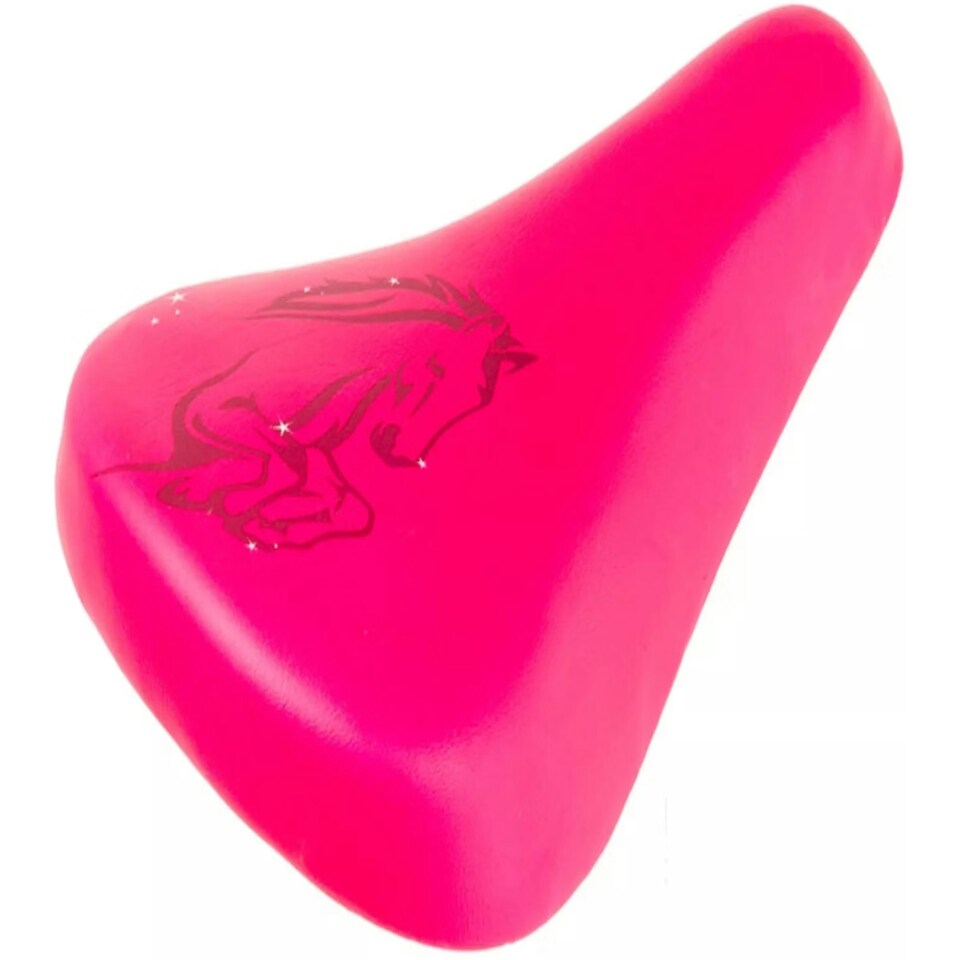 image 1 of Sport Direct Childs/Kids Pink Horse Comfort Bike Saddle With Seat Clamp