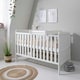 image 2 of Tutti Bambini Rio Cot Bed with Cot Top Changer & Mattress - White