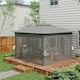 image 8 of Outsunny 3.36x3.36m Pop Up Gazebo w/ Solar-Powered LED Lights Netting Grey