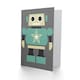 image 4 of Cool Retro Robot Children Kids Green Kids Birthday Child Card