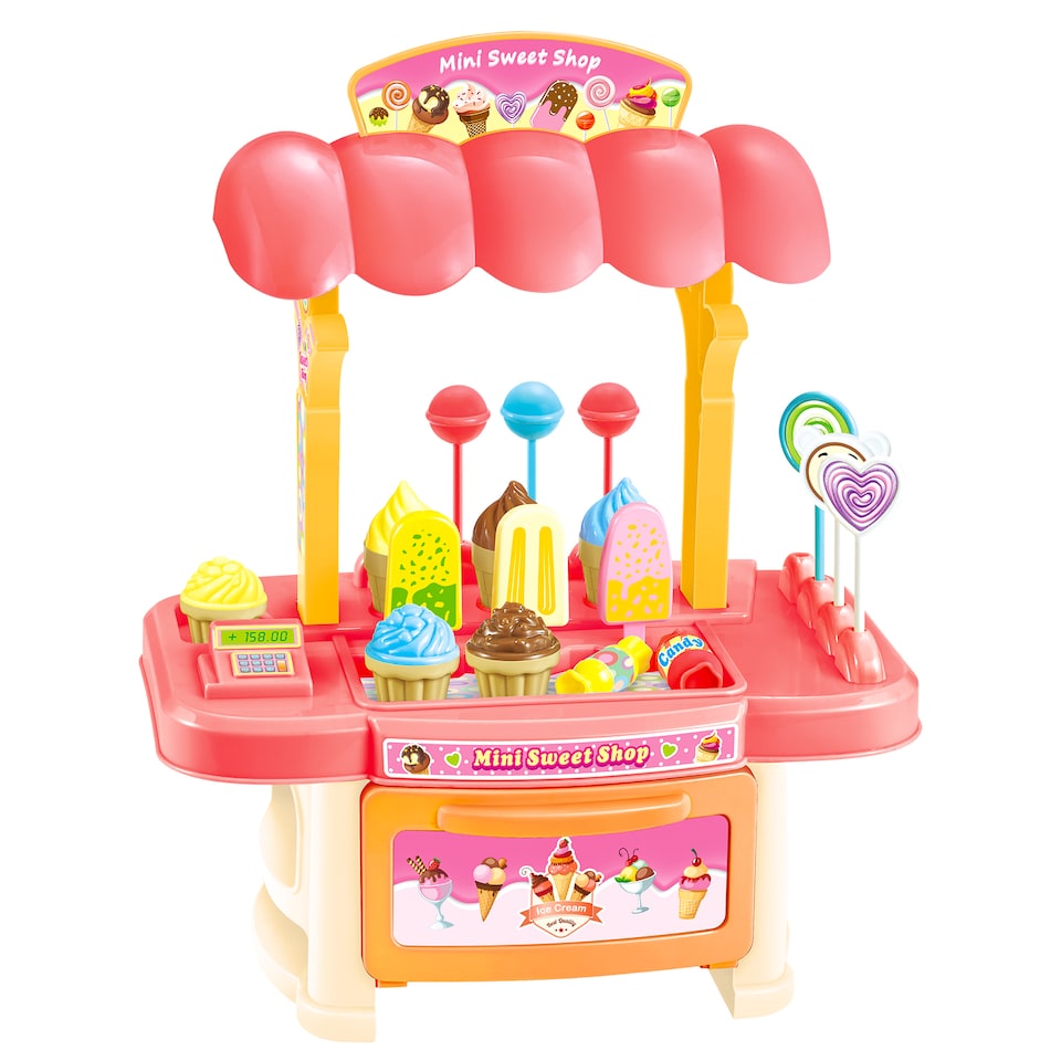 image 1 of Mini Sweet Shop Toy Set with 17 Colourful Dessert Pieces for Imaginative Play
