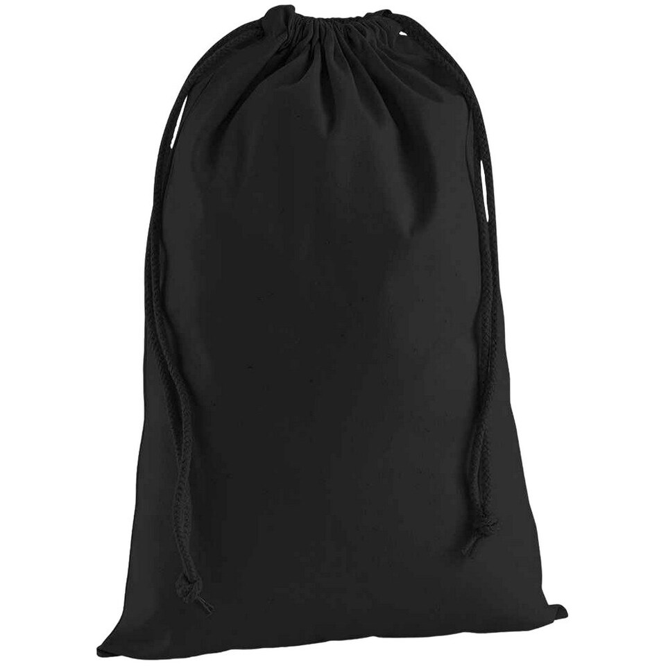 Westford Mill Premium Cotton Stuff Bag - Black - 40cm x 61.5cm | Black | One Size