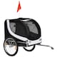 image 1 of PawHut Pet Stroller Dog Jogger Folding Bike Cargo Trailer Carrier Bicycle Black