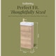 image 5 of Balterley Bathroom Contemporary Floor Standing Vanity Unit Basin & Handle Easy To Install | Brown | Bleached Cuneo Oak
