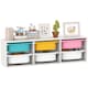 image 1 of AIYAPLAY 2 Tiers Toy Storage Organiser with 6 Plastic Bins, Low Height