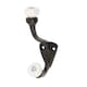 image 1 of Hammer & Tongs White Ceramic Ball Hat & Coat Hook - W30mm x H105mm - Black