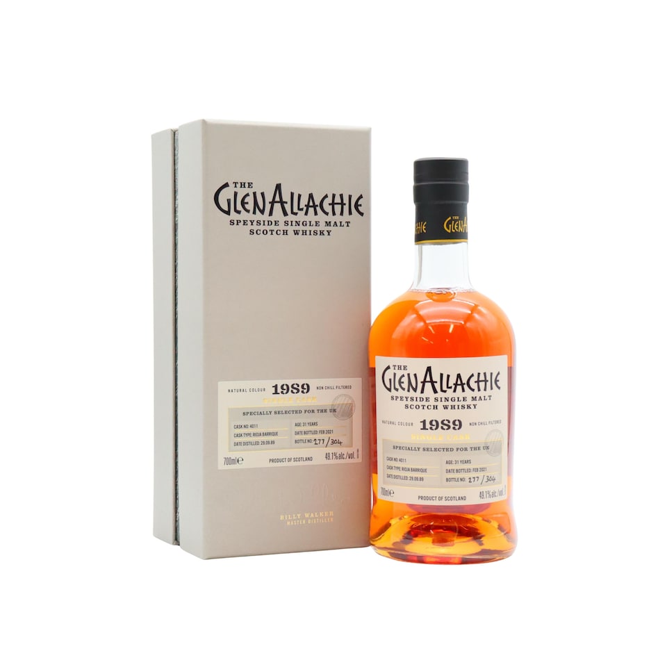 GlenAllachie - Single Cask No. 4011 Rioja Barrique 1989 31 year old Whisky