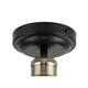 image 7 of COSYLYTE Bowley Bathroom Light Classic Ribbed Glass Ceiling Flush Light - Matt Black | Gold | 1
