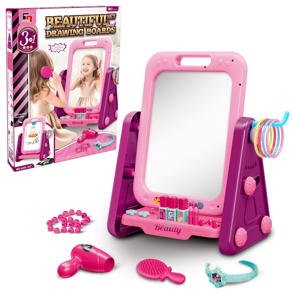 image 1 of Creative Glow 3-in-1 Vanity & Drawing Play Set