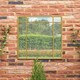 image 1 of The Genestra - Gold Modern Contemporary Garden Wall Mirror 39" X 27" (100x70CM) Gold