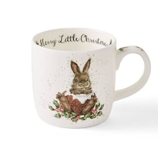 Wrendale Designs 'Merry Little Christmas' Rabbit Mug