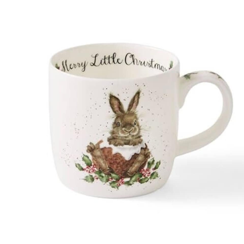 image 1 of Wrendale Designs 'Merry Little Christmas' Rabbit Mug