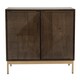 image 2 of Zaine Carving Small Sideboard - Mango Wood - L40 x W80 x H76 cm - Dark Finish - Assembly Required | Brown
