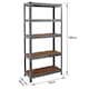 image 2 of House of Home Steel Racking Shelving 5 Tier Heavy Duty Garage Storage Racks Shelf Metal Unit Grey