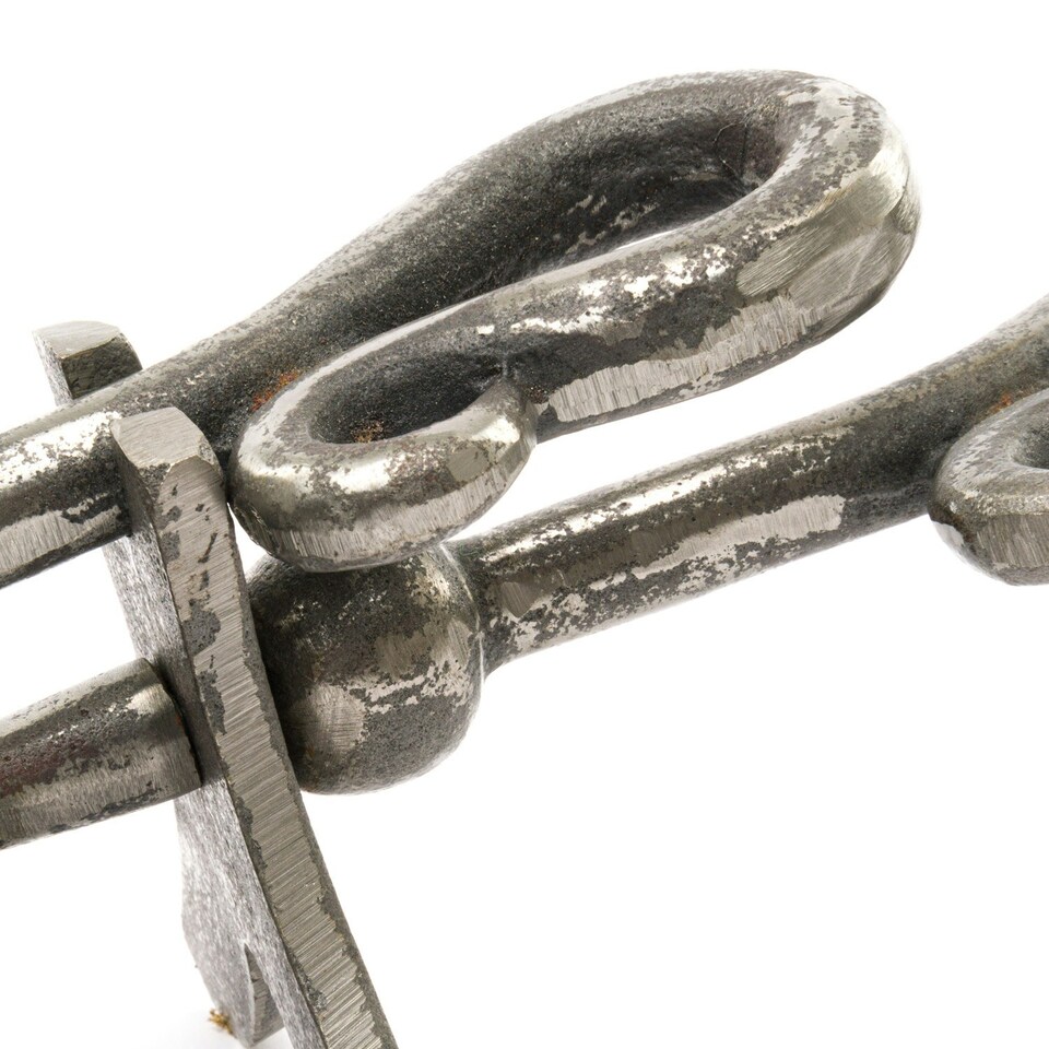 image 1 of Hill Interiors Pewter Crook Handle Hearth Tidy - Antique Silver - 9cm x 13cm x 37cm
