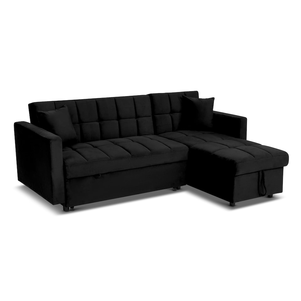 image 1 of Bargainia Milo 3 Seater Velvet Corner Sofa Bed Living Room