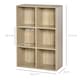 image 7 of HOMCOM Cubic Cabinet Bookcase Storage Shelves for Home Office, Oak