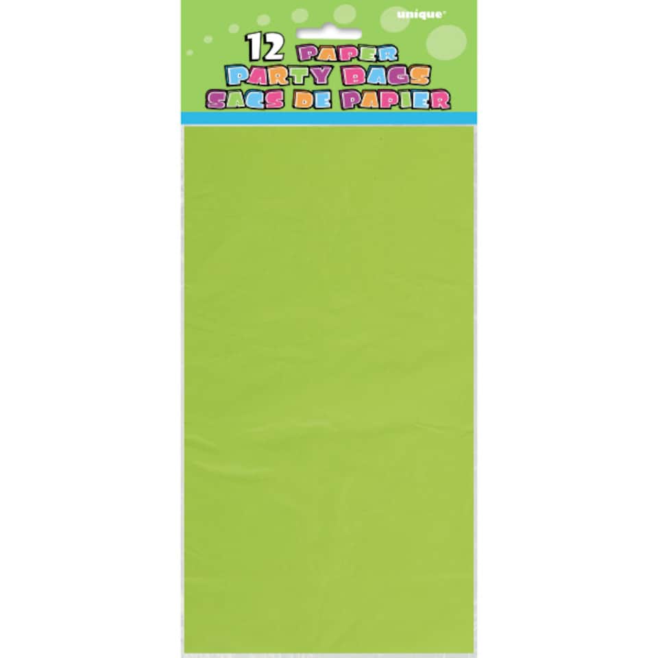 image 1 of Lime Green Paper Party Bag - Pack of 12