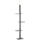 image 1 of PawHut 260cm Cat Tree Floor To Ceiling Adjustable Height, Grey