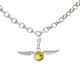 image 2 of Harry Potter Golden Snitch Clip on Charm with Crystals Elements BHPSC004