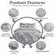 image 4 of VELVETIO Magnolia Dream Printed Duvet Cover Set Reversible Polycotton Easy Care Beddings Grey | King