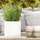 image 10 of Square Box White Light Concrete Garden Planter H25 L25 W25 cm, 16 ltrs Cap.