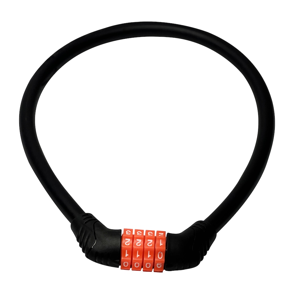 image 1 of 4 Digit Combination Heavy-Duty Cable Lock, Push Lock - 65cm