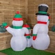 image 4 of 1.5m Light up Christmas Inflatable Snowman Family with 12 White LEDs