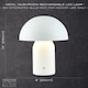 image 7 of Modern Rechargeable Mushroom Table Lamp in Mat White with Touch Dimmer Button | White | White | 1