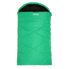 Mountain Warehouse Summit Sleeping Bag Lightweight Outdoor Mini Square Camping Green | Bright Green