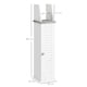 image 3 of kleankin Slim Toilet Roll Storage Unit with Cupboard and Adjustable Shelf, White