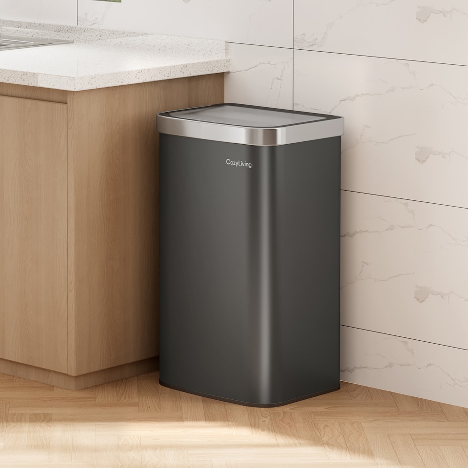 image 1 of 60L Automatic Sensor Bin Hands Free Motion Sensor Waste Bin for Modern Kitchen and Home