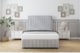 image 2 of Sloomy Pemberton Silver Naples Divan Bed Base No Drawers With 26 Inch Strutted Headboard & 12 Inch Matching Footboard | Silver | Silver | Small Double | 1