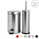 image 1 of Harbour Housewares Round Toilet Brush & Bin Set - Matt