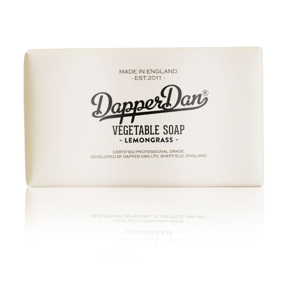 image 1 of Dapper Dan Lemongrass Vegetable Soap for Men, Refreshing and Moisturising Mens Soap Bar, Scented Cleanser for Face and Body 190g