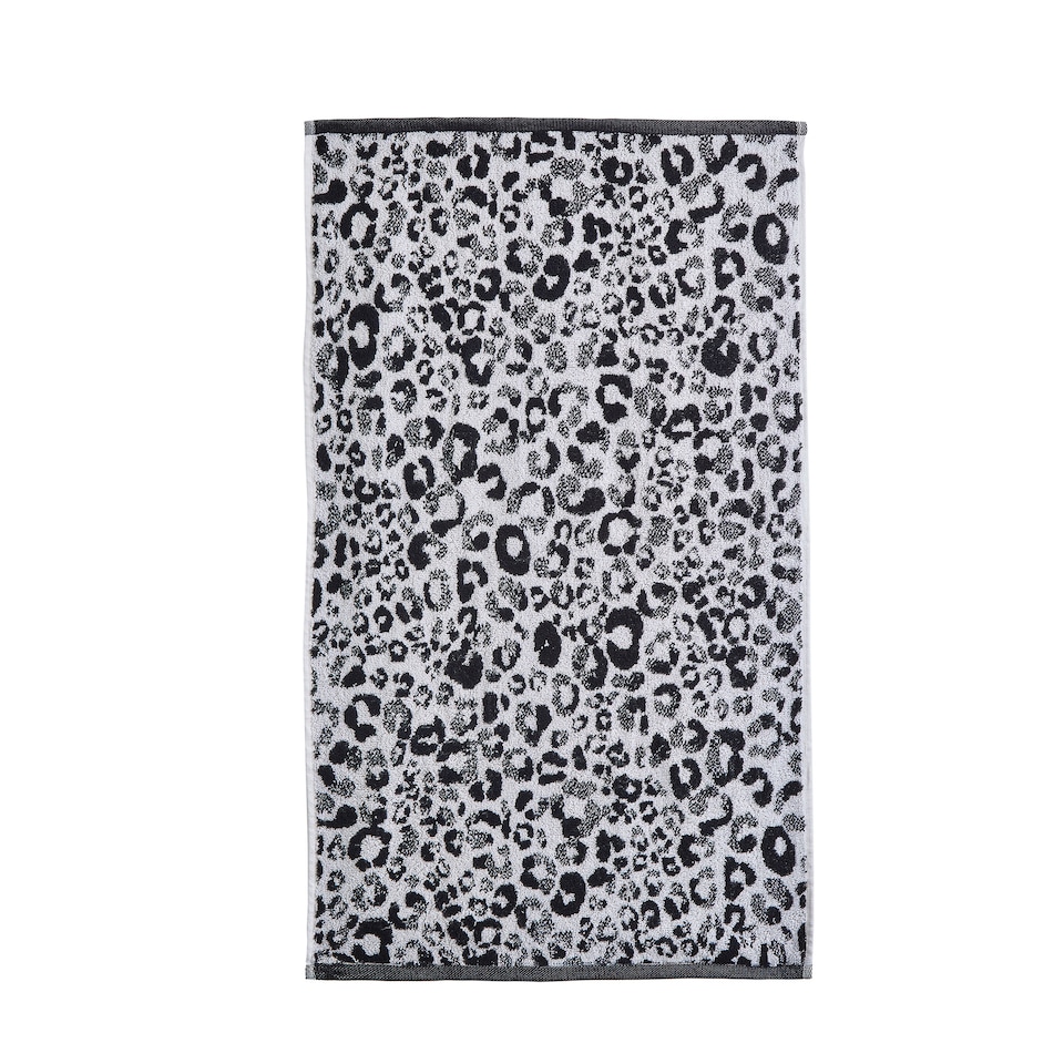 image 1 of Fusion Animal Print Hand Towel Black
