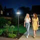 image 7 of Outsunny Outdoor Solar Powered Lantern Lamp Garden Lamp Post Light Black